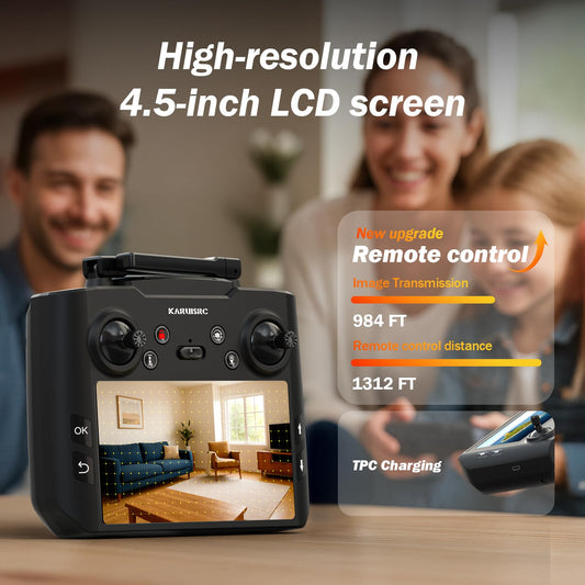Karuisrc GPS drone dual 4K cameras with wide-angle lens for steady footage