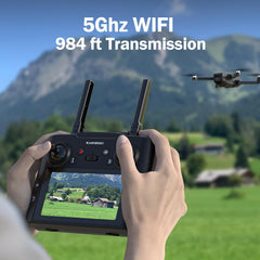 karuisrc GPS Drone in Follow Me mode capturing dynamic footage