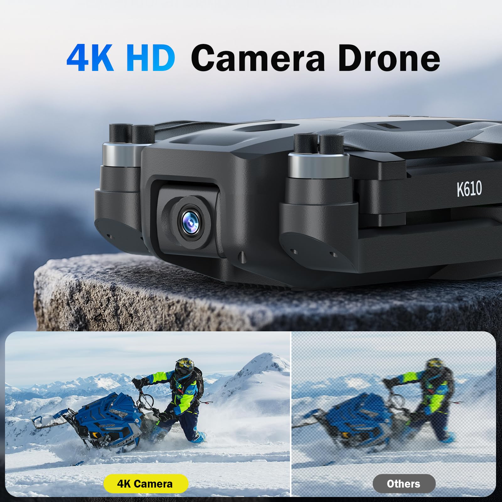 karuisrc K610 4K camera with IMX sensor captures sharp aerial footage.