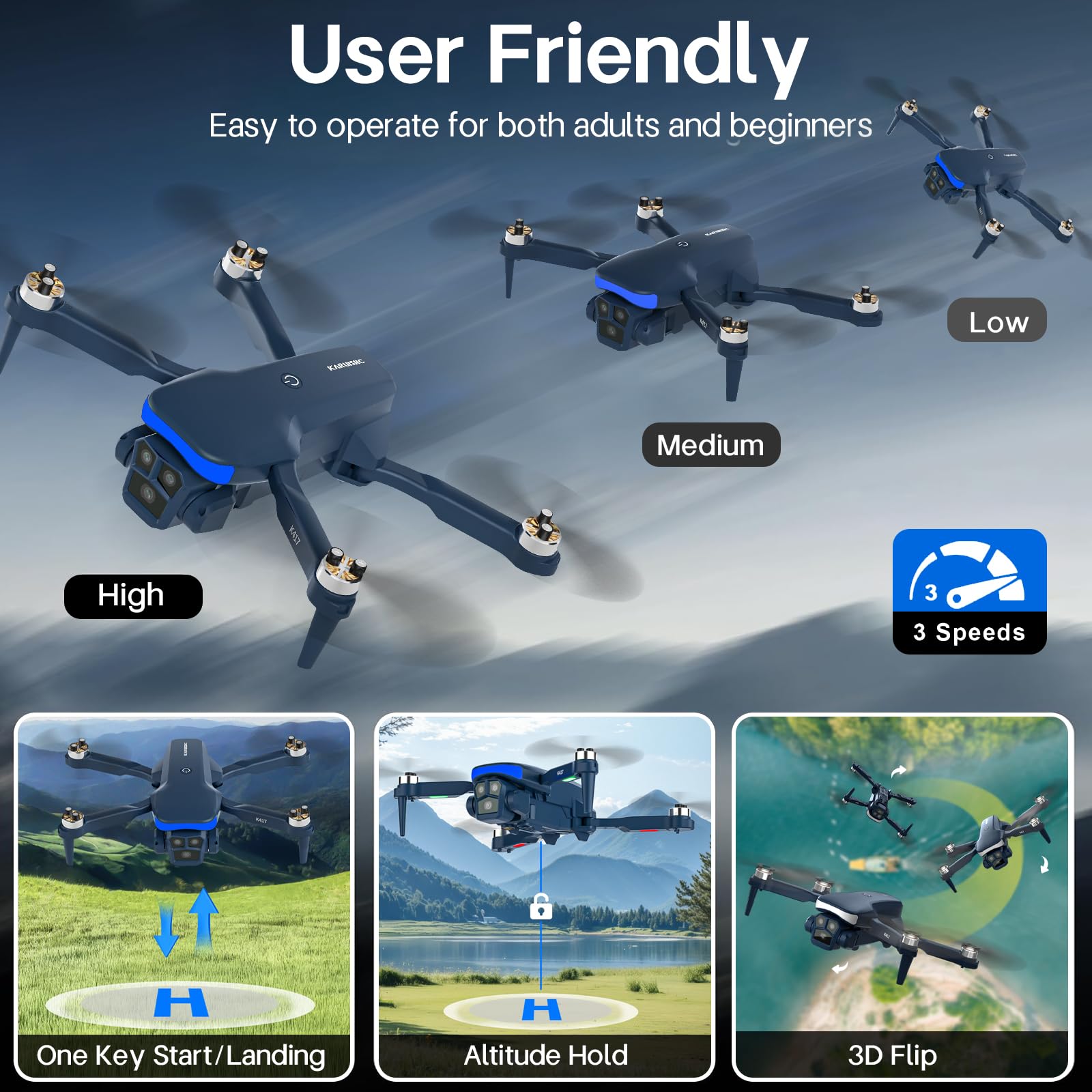 karuisrc drone with gesture control for intuitive, beginner-friendly flight.