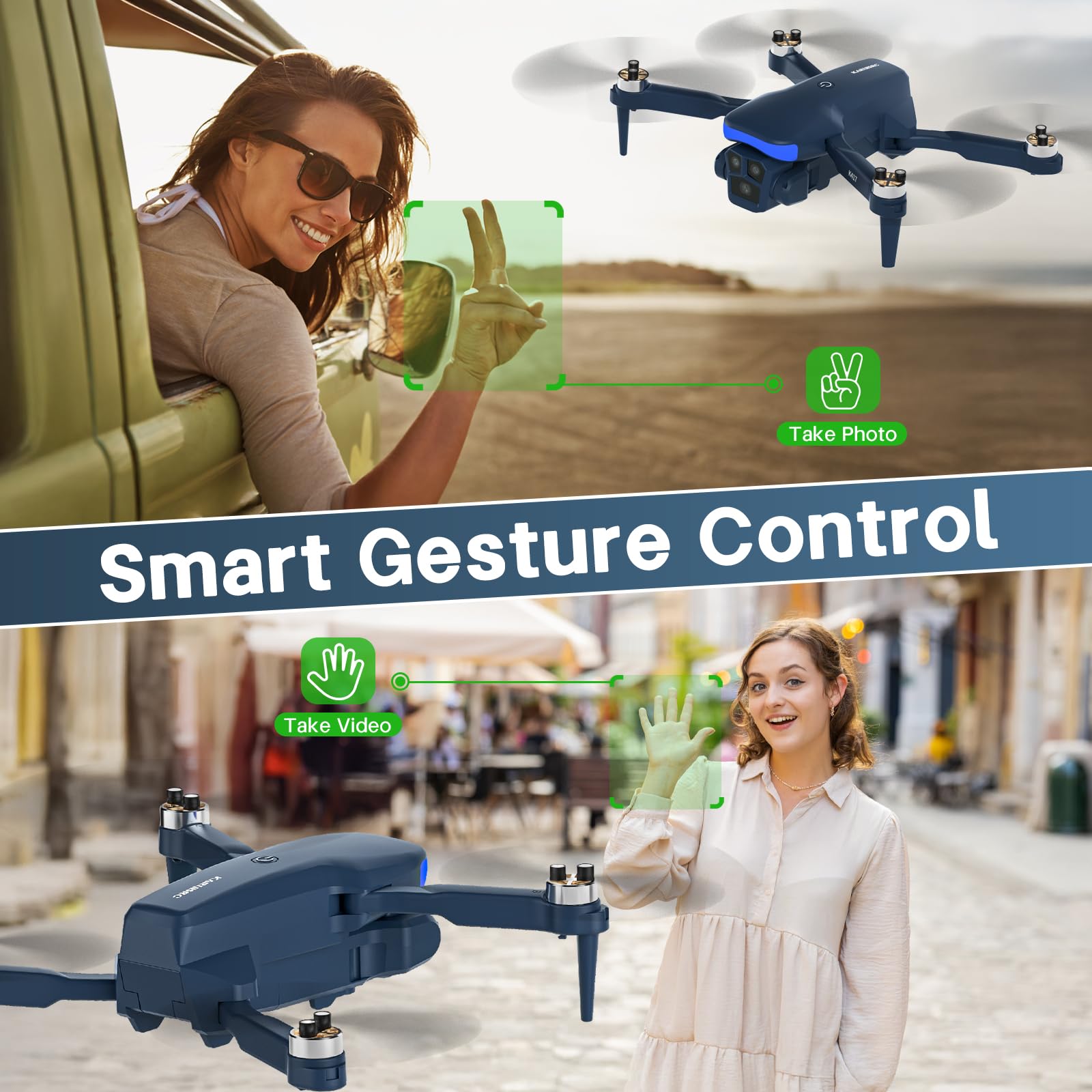 karuisrc foldable mini drone with easy one-key takeoff and landing.