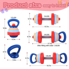 Kasebro kettlebell colorful design supports kid-friendly, durable pretend gym routines.