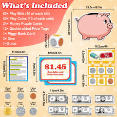 Kasfalci money activity set dice adds variety to math play and decision making.