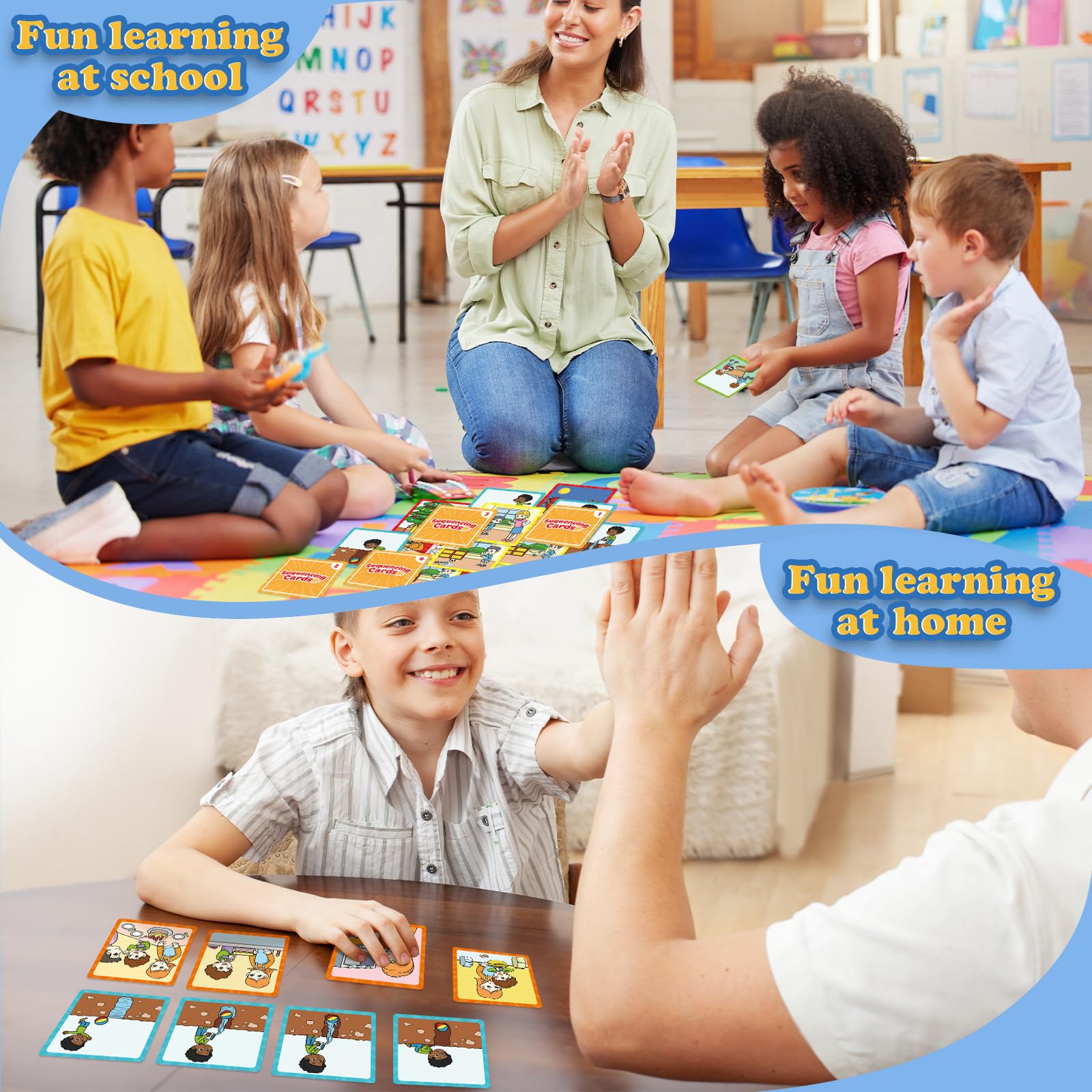 Kasfalci sequencing cards ideal for classroom use to build sequencing and speaking skills.