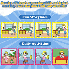 Kasfalci sequencing cards color-coded stories simplify ordering and boost early storytelling.