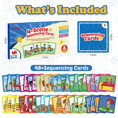 Kasfalci sequencing cards work well for homeschooling as a hands-on storytelling activity.