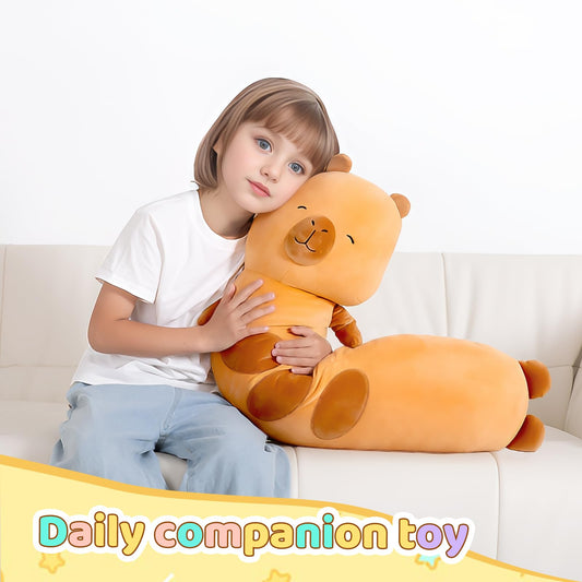 Kashabawangzi capybara plush toy offers soft snuggle for kids and teens