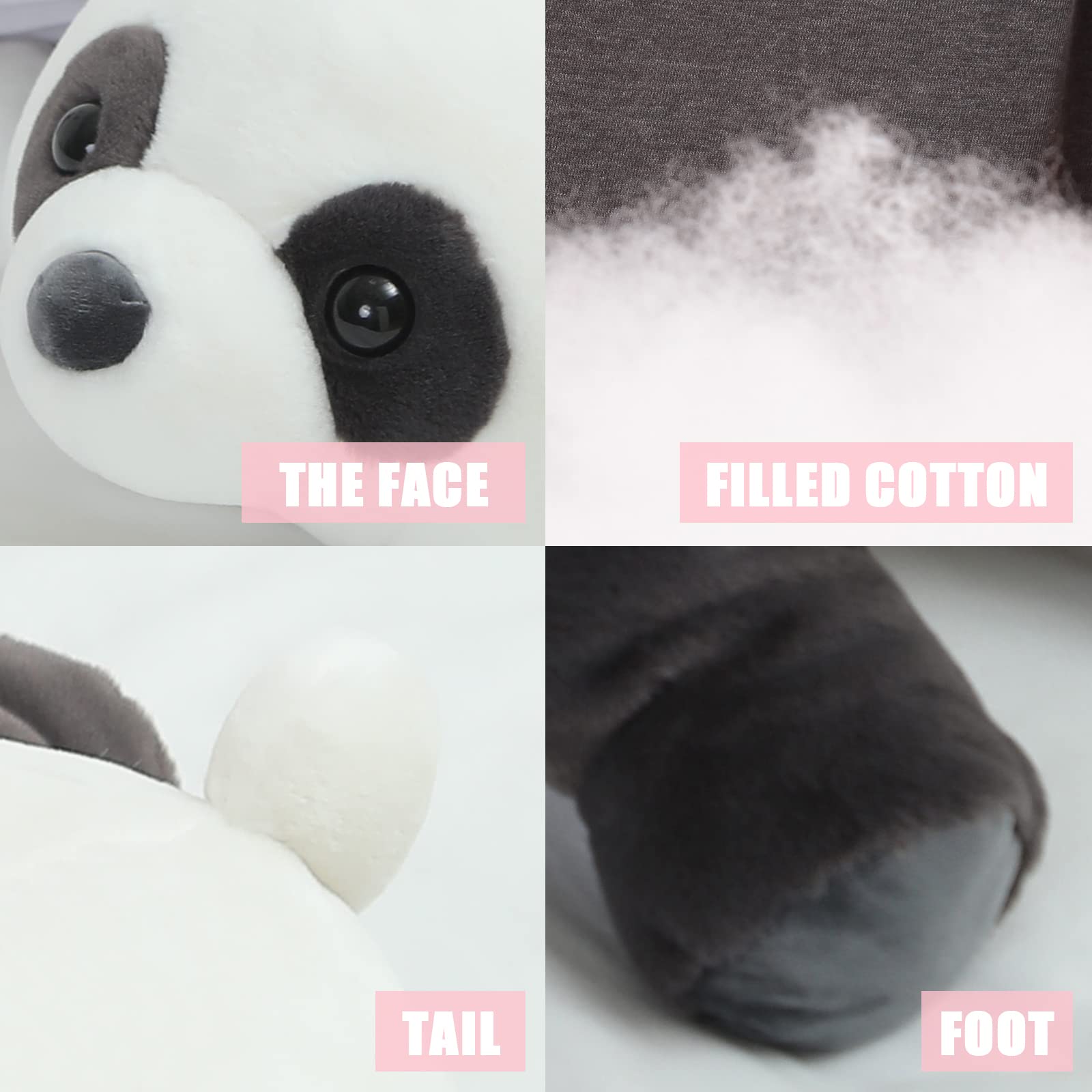Kashabawangzi giant panda plush on bed serving as a comforting companion.