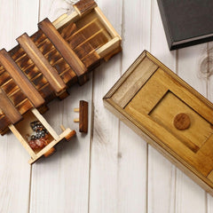 Kasyat classic pine wood puzzle box suitable for Christmas gifts