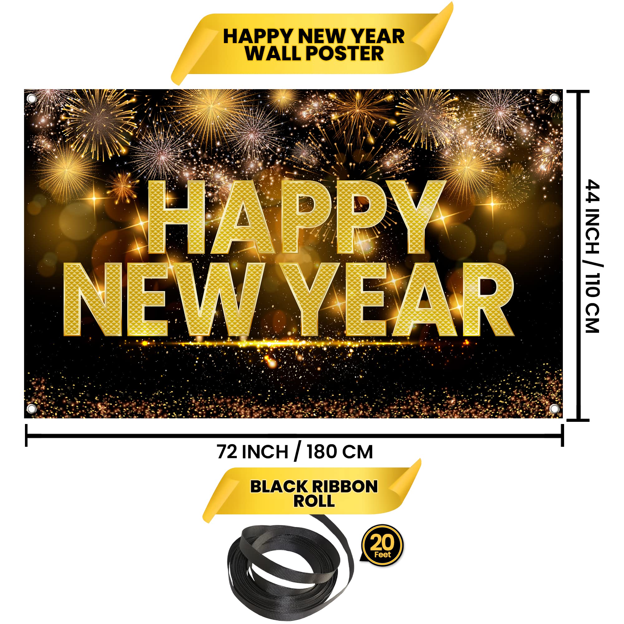 KatchOn durable reusable NYE backdrop for versatile party setups.