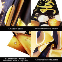 KatchOn black and gold banner adds luxurious NYE flair.