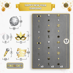 KatchOn black gold NYE garland wall-banner adds a luxe backdrop for photos