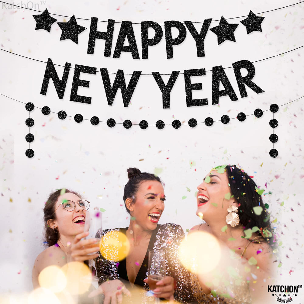 KatchOn black-silver NYE decor backdrop for glamorous party photos