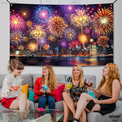 KatchOn city night banner, large 72x44 inches for grand entrances.