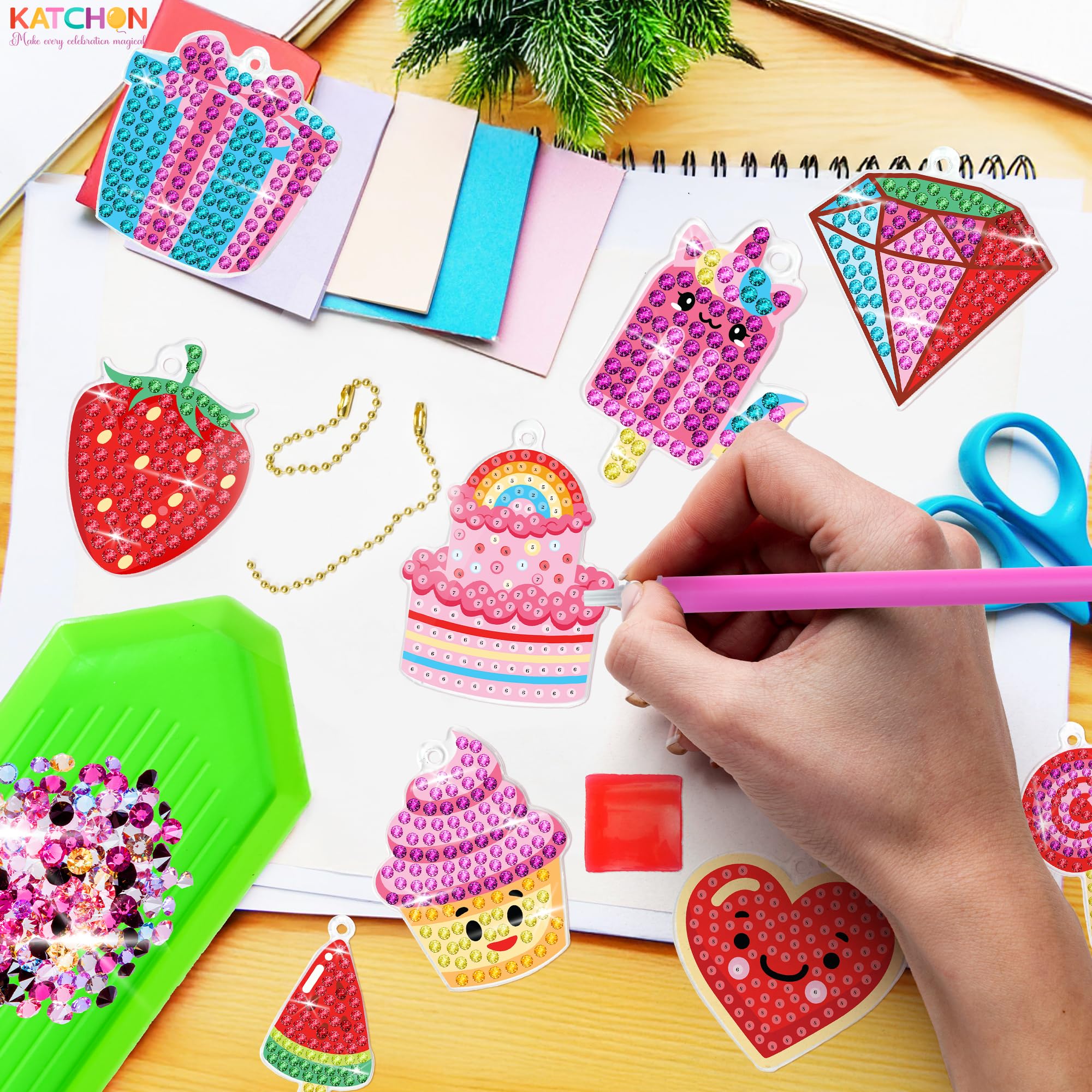 KatchOn 5D diamonds pack for kid-friendly sparkling art projects