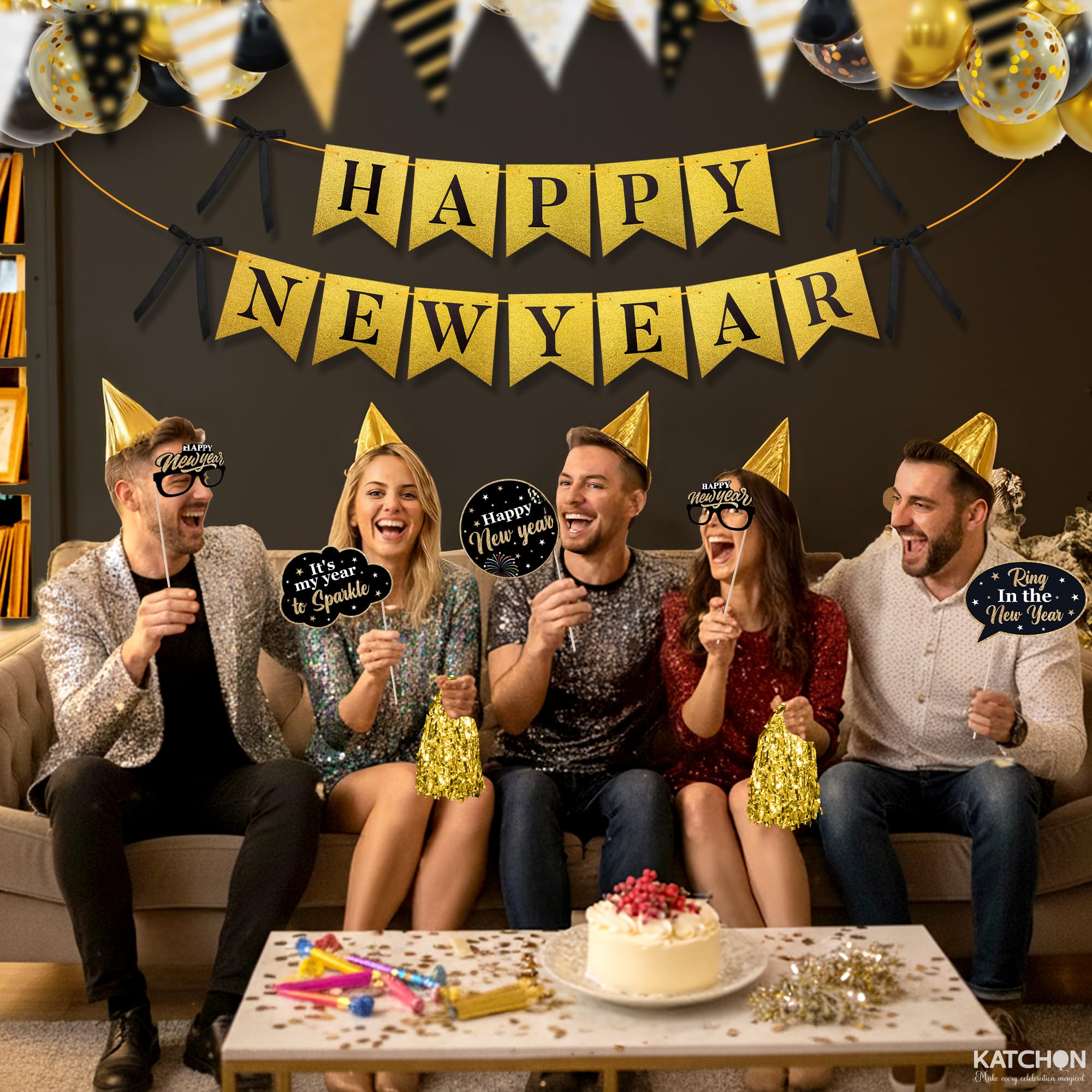 KatchOn durable glitter finish helps lasting shine during celebrations.