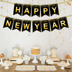 KatchOn shimmering gold accents elevate any New Year party ambiance.