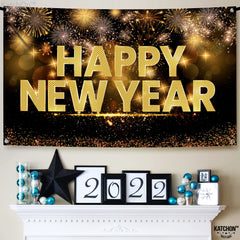 KatchOn glamorous NYE banner creates a striking party focal point.