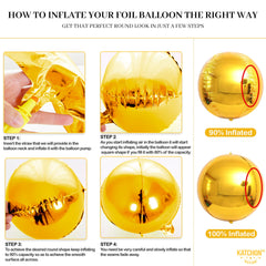 KatchOn gold balloon straw and ribbon included for easy setup.
