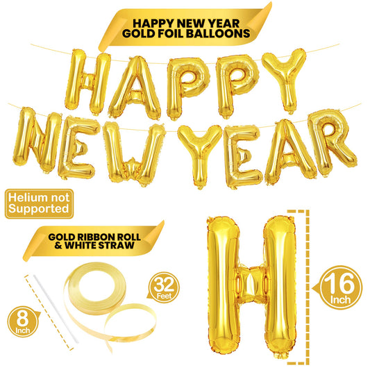 KatchOn gold foil banner closeup showcases luxe shine ideal for eye catching NYE decor