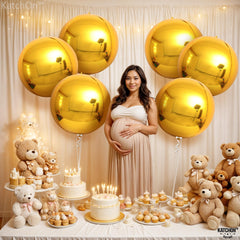 KatchOn golden birthday balloon stands out in any party setup.