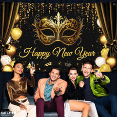 KatchOn gold typography and shimmering lights for festive photos.
