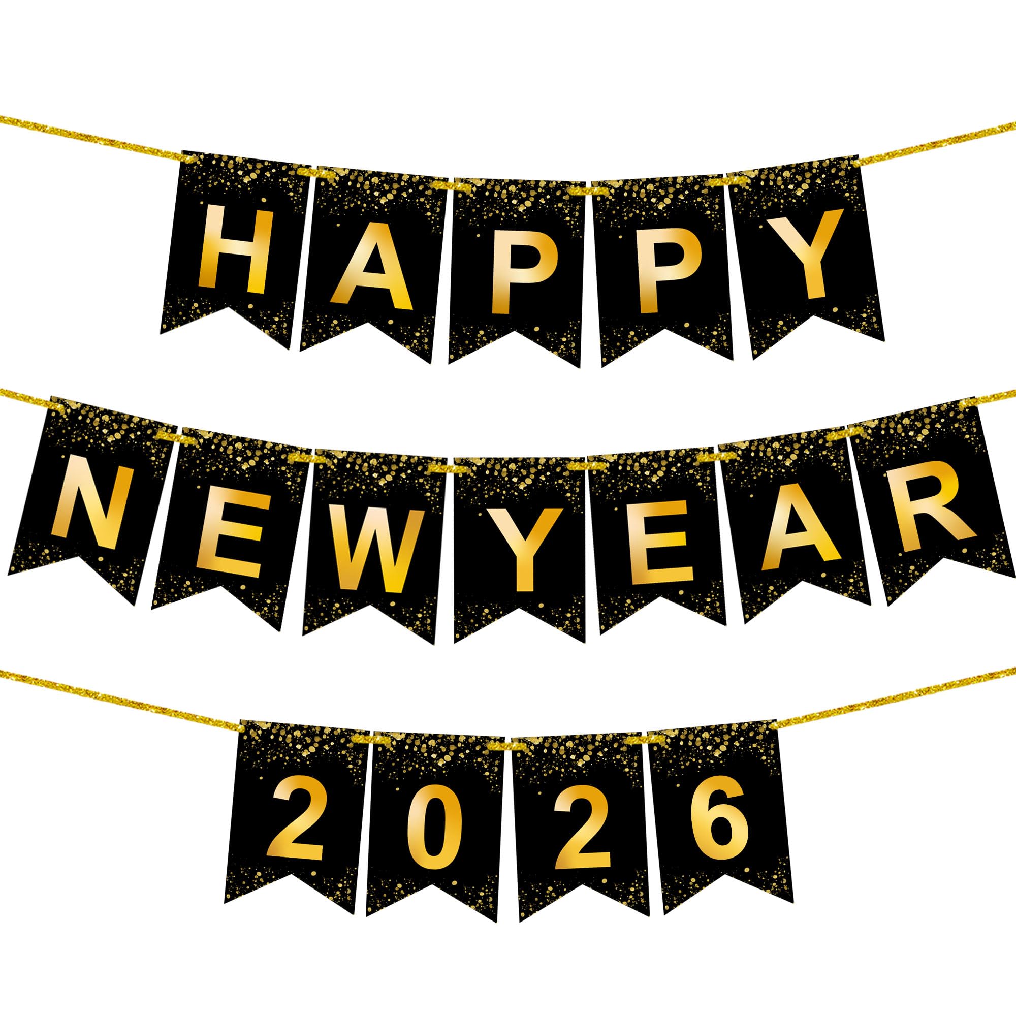 KatchOn Happy New Year 10ft banner wide display for NYE backdrop.