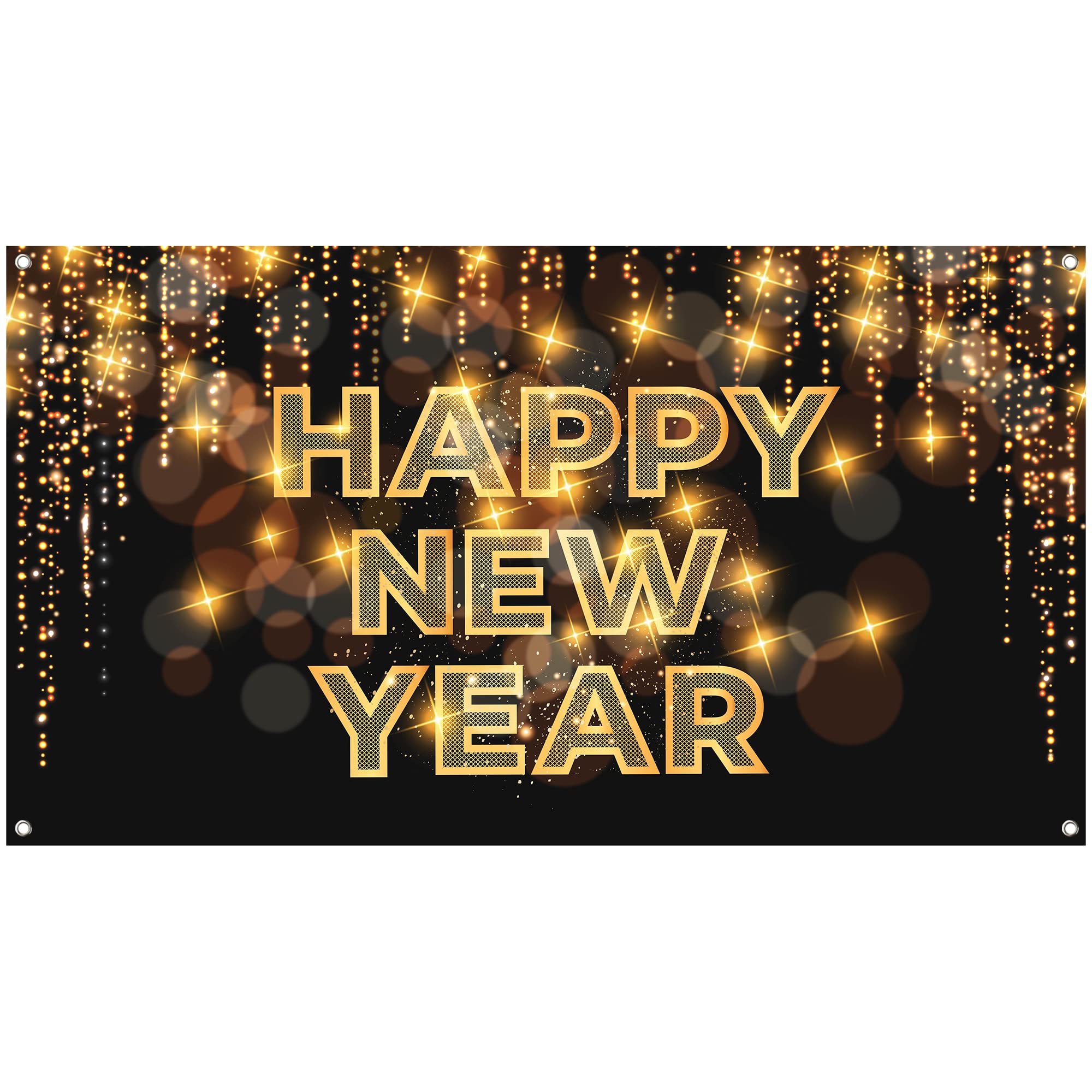 KatchOn Happy New Year banner 72x44 front view for bold NYE photos