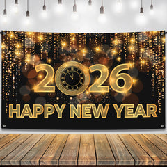 KatchOn Happy New Year banner 72x44 inch, reusable photo backdrop.