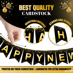 KatchOn Happy New Year banner entryway 2026 greets guests.