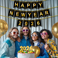 KatchOn Happy New Year banner reusable and sturdy for repeated use.