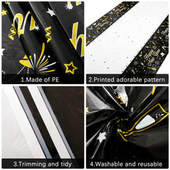 KatchOn disposable NYE tablecloth, convenient cleanup after long party nights.