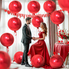 KatchOn helium-supported red balloon durable foil for reusable wedding decor