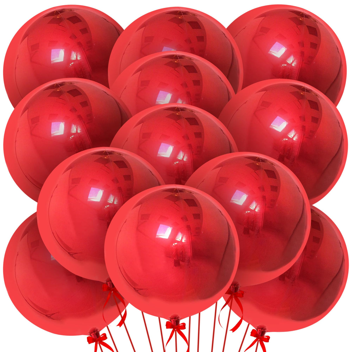 KatchOn 22-inch red metallic balloon for bold 6-pack foil decor