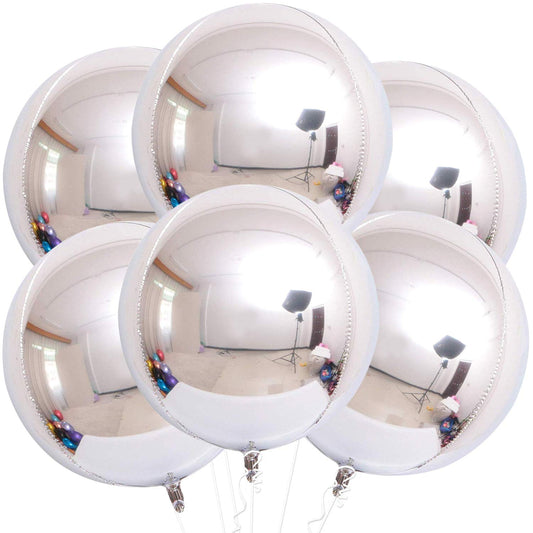 KatchOn large 22 inch silver foil balloon with mirror finish for stunning party photos.