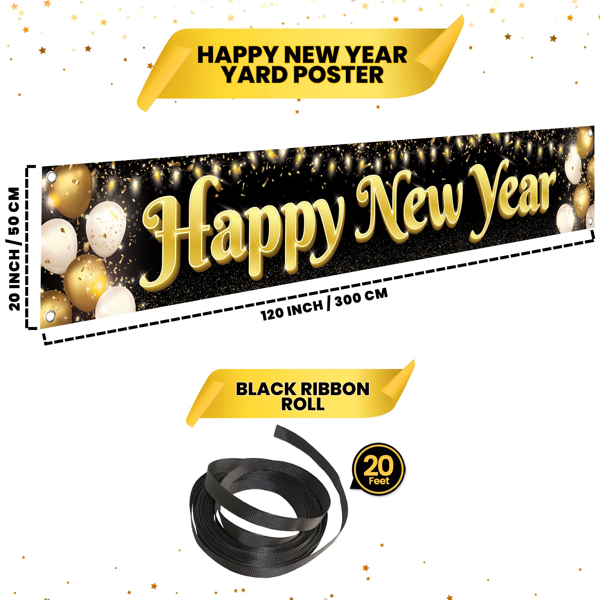 KatchOn outdoor banner 120x20 inches for nyes celebrations.