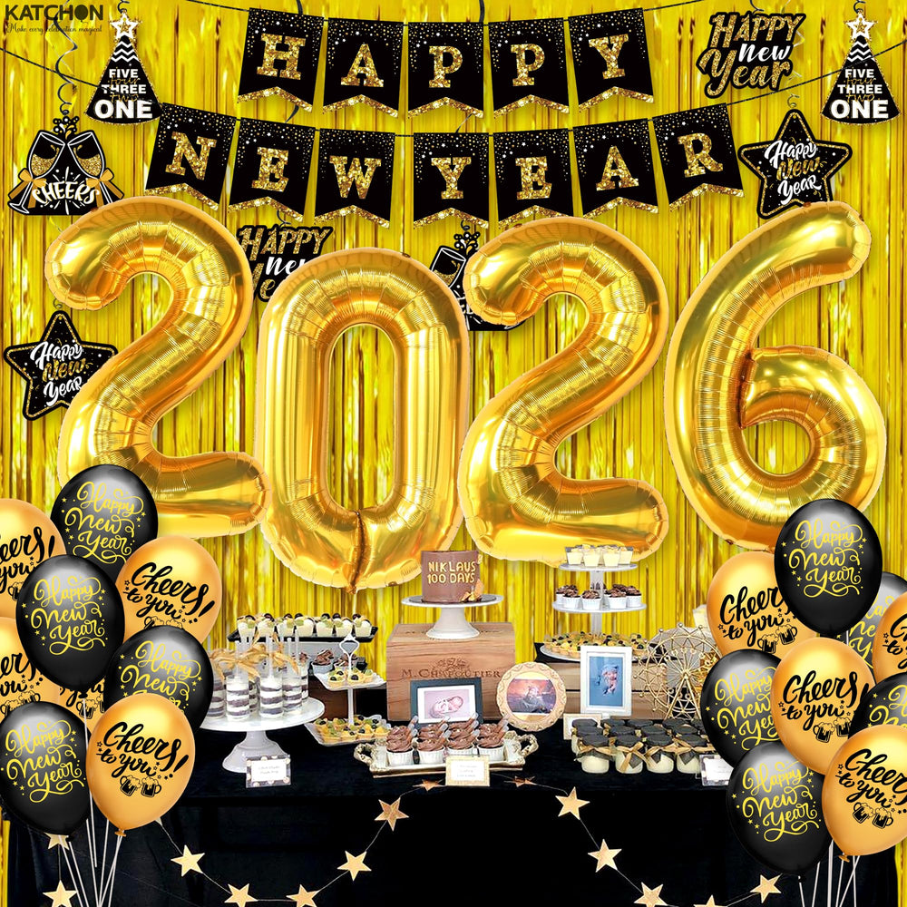 KatchOn 2026 NYE backdrop provides a stylish photo-ready wall.