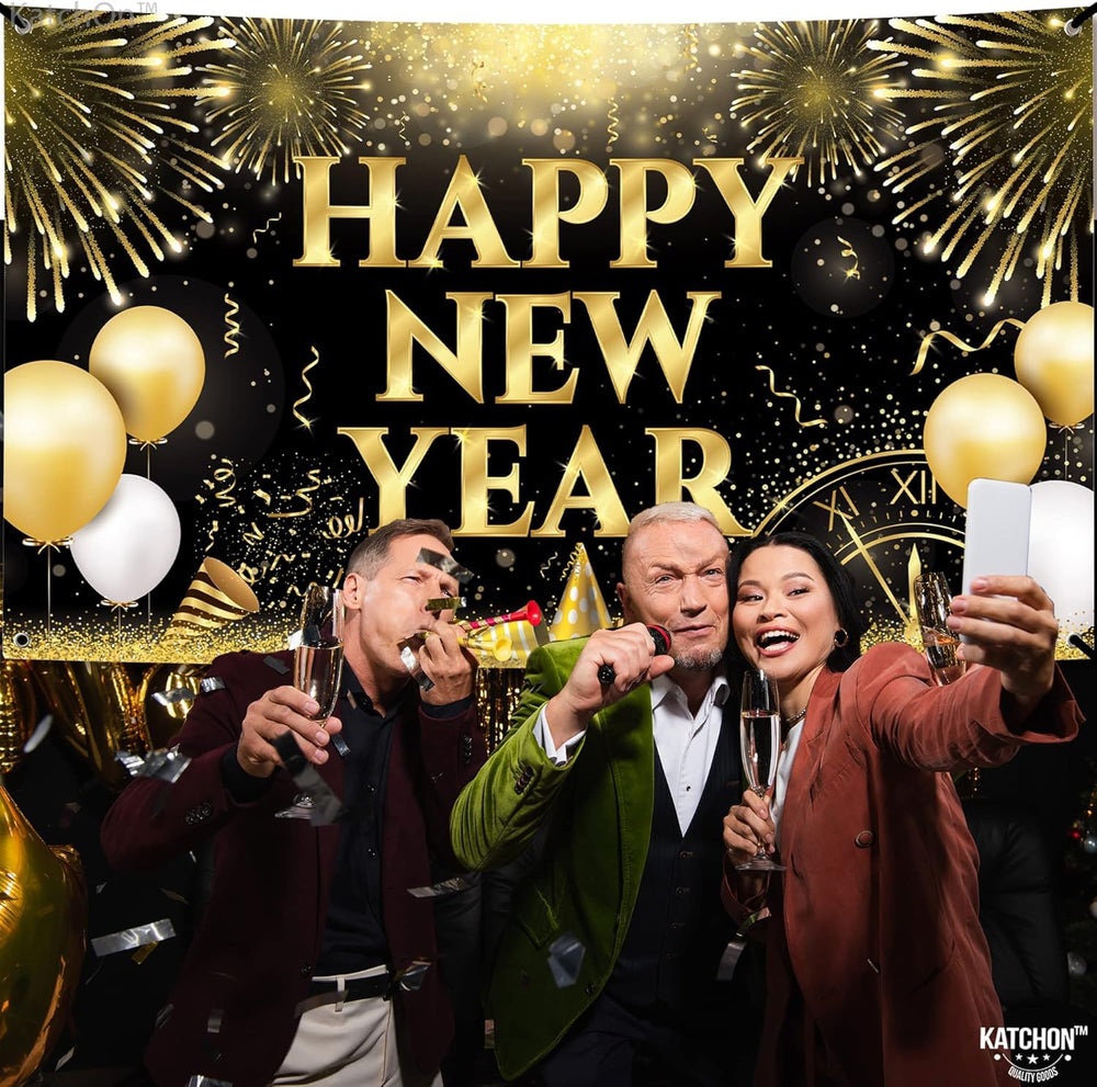 KatchOn New Year's Eve backdrop wall decor enhances event ambiance.