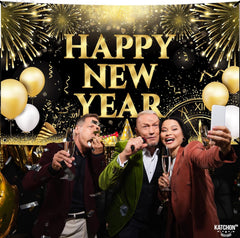 KatchOn New Year's Eve backdrop wall decor enhances event ambiance.