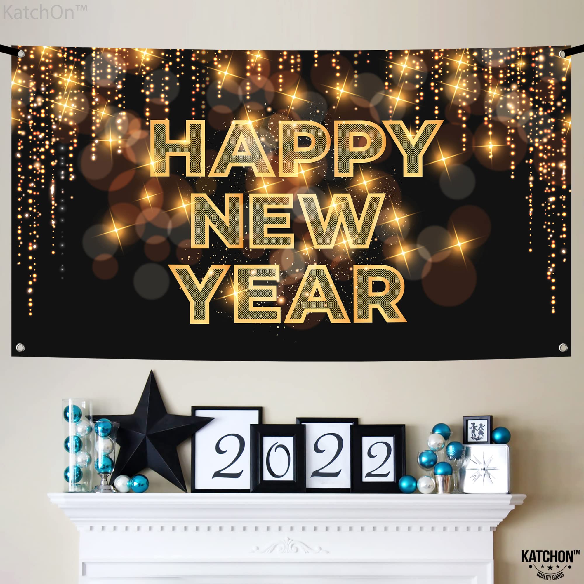 KatchOn New Year's Eve decor banner doubles as a chic wall accent