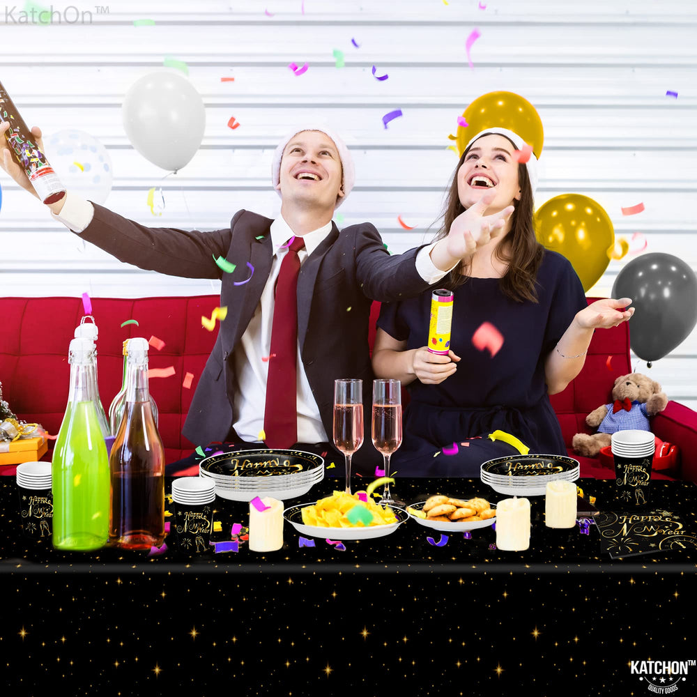 KatchOn New Years Eve gold and black design adds festive style