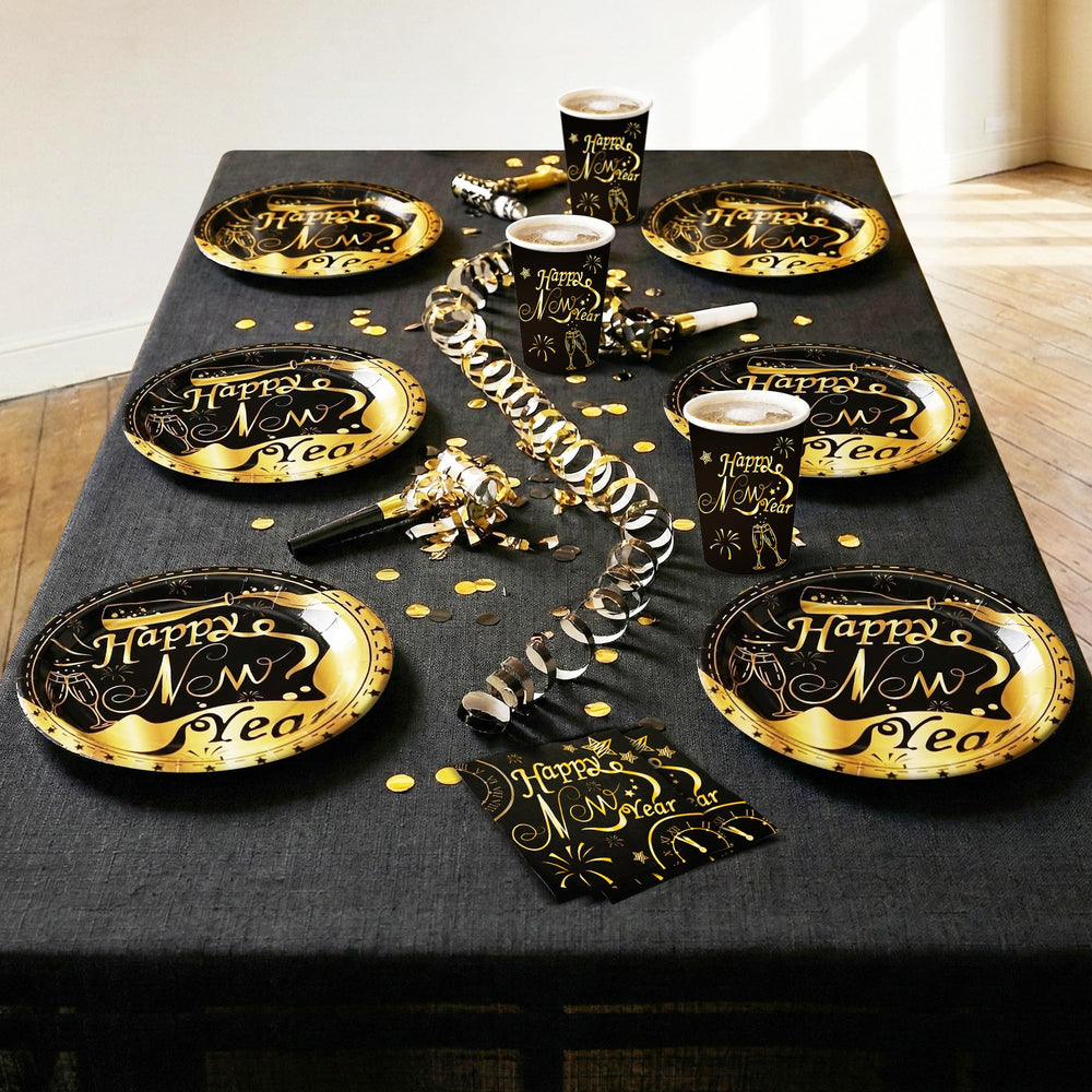 KatchOn New Years Eve plates 7-inch set ideal for desserts and snacks
