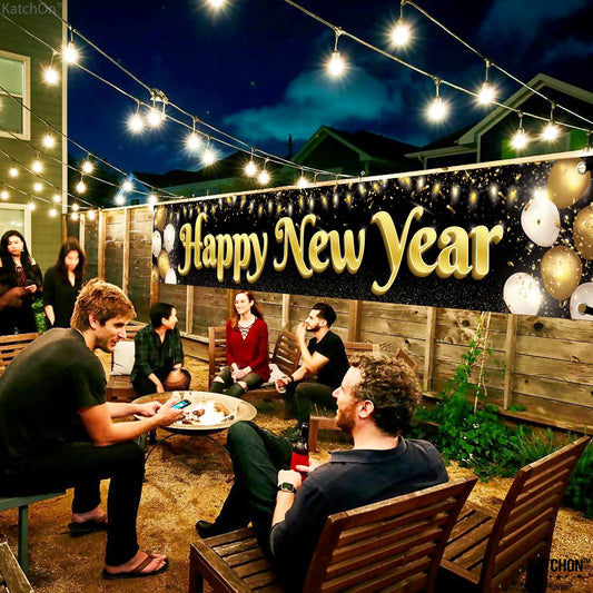 KatchOn nye banner backdrop 2026 for festive photo moments.