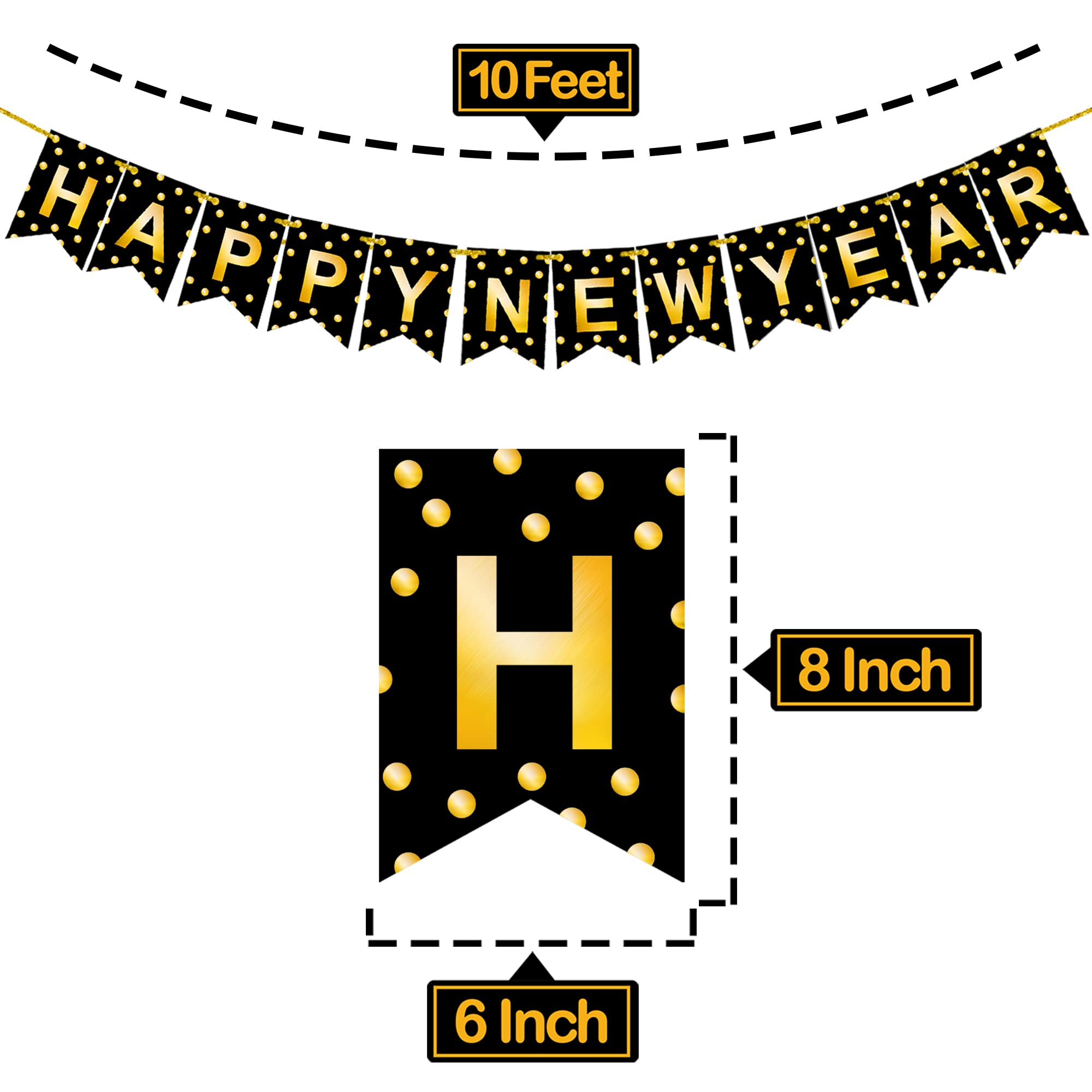 KatchOn NYE banner door sign provides a welcoming focal point.