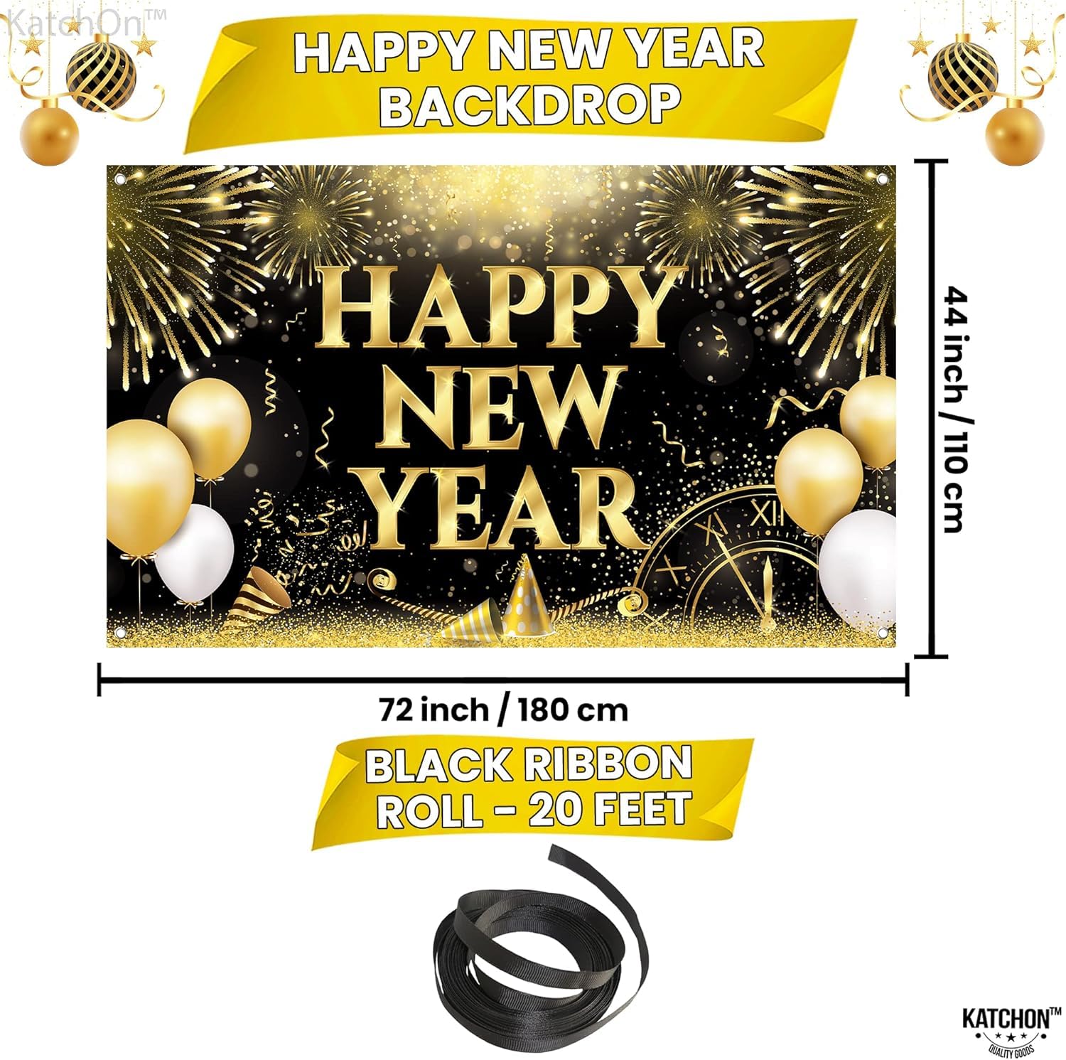KatchOn NYE banner ready to hang for quick party setup.