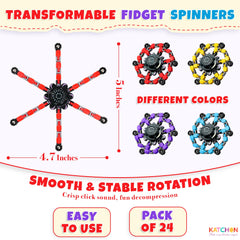 KatchOn robot fidget spinner transforming from robot to spinner during play