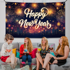 KatchOn banner creates inviting entrance decoration for celebrations.