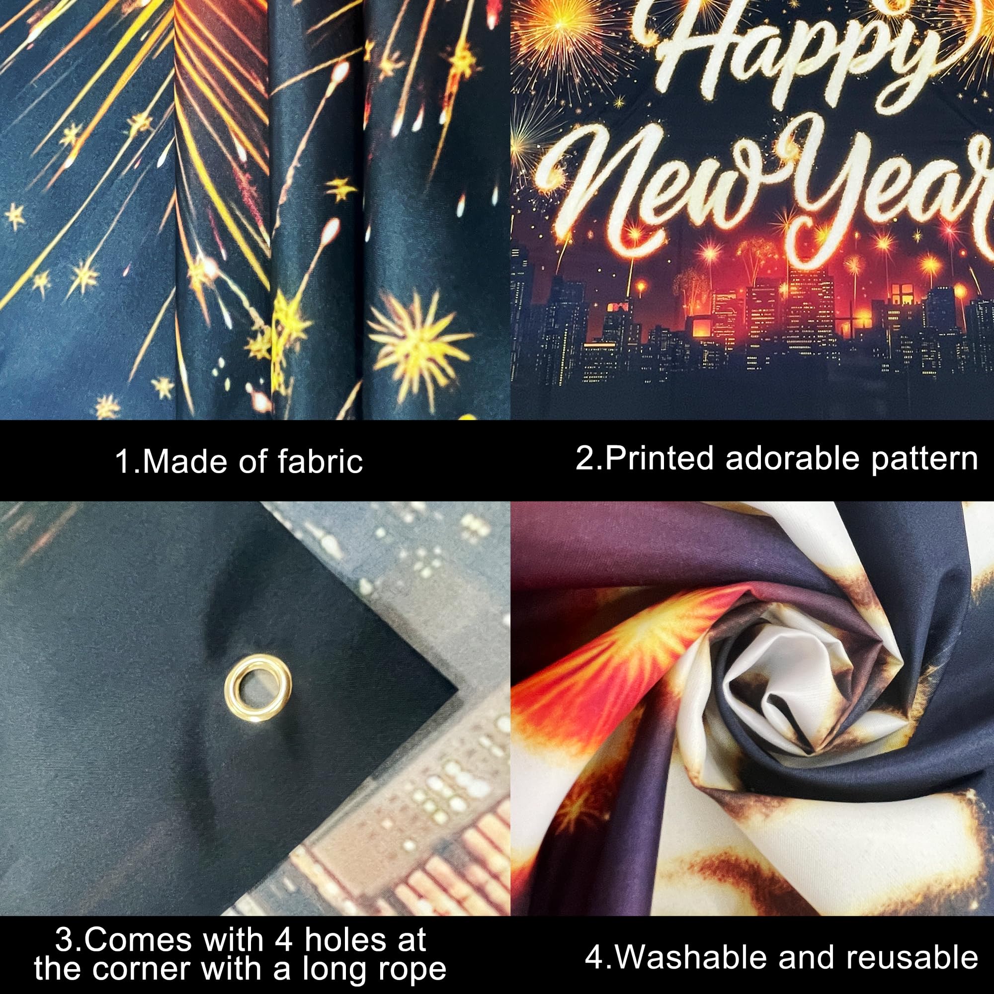 KatchOn banner ready to hang for quick NYE backdrop setup.