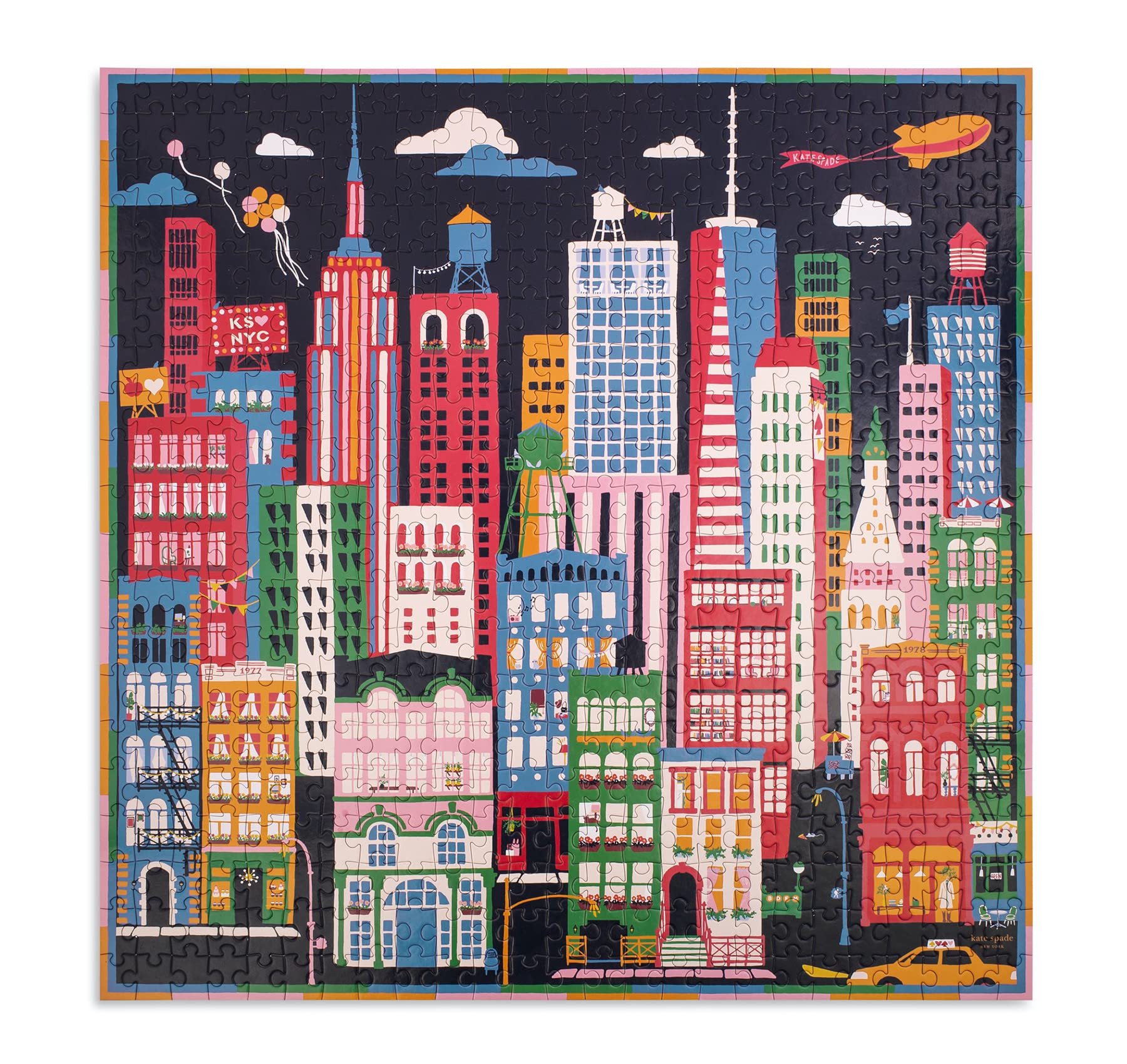Assembled 22-inch square puzzle laid on a flat surface for mindful, relaxing moments.