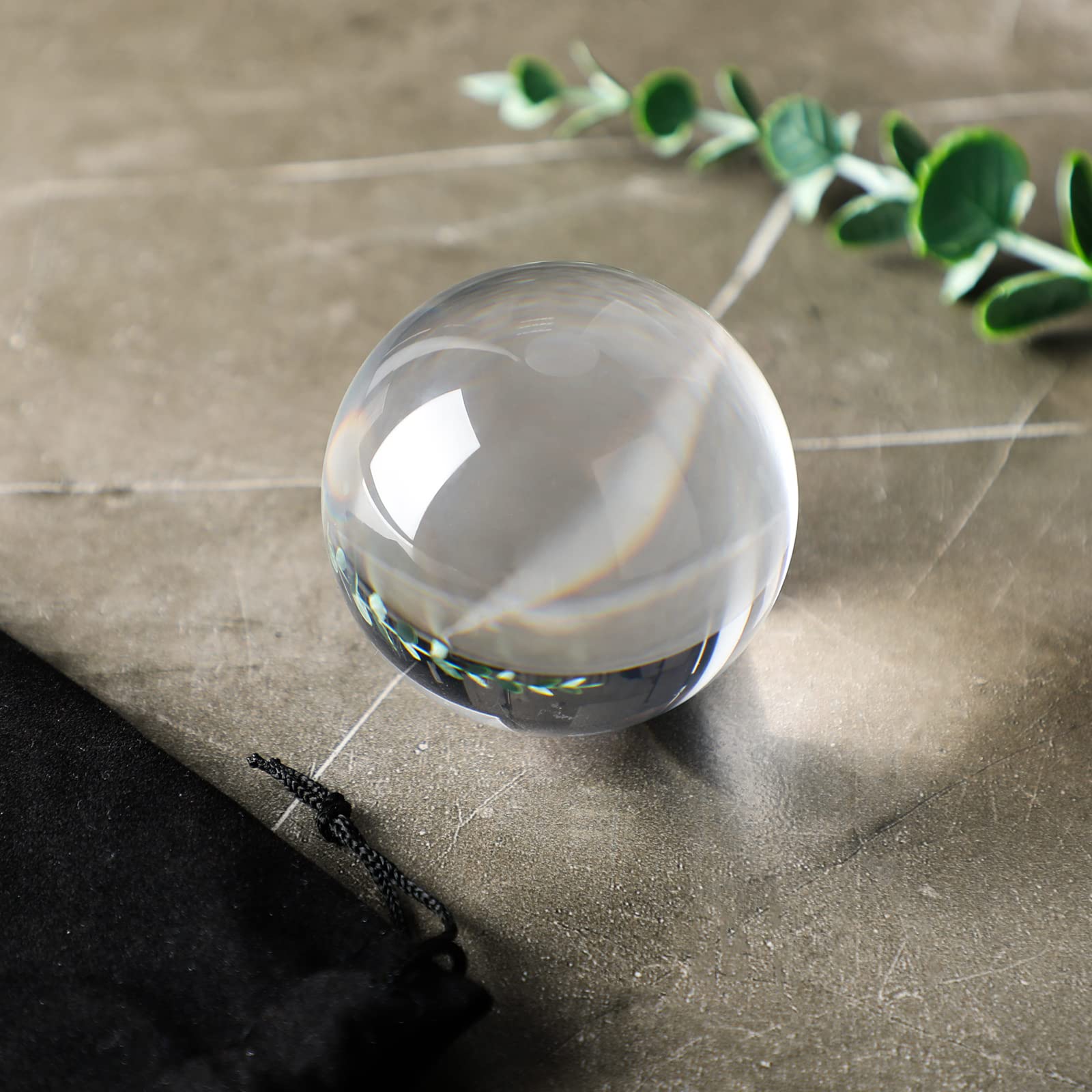 Kathfly clear juggling ball close-up showing seamless surface for spins.